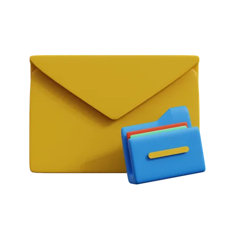 Carpeta de correo electrónico  3D Icon