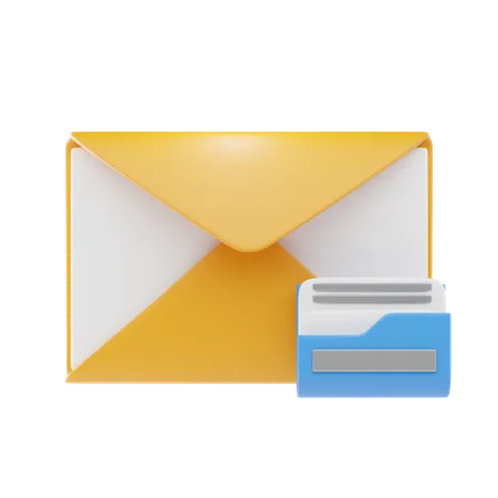 Carpeta de correo electrónico  3D Icon