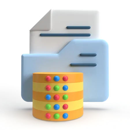 Carpeta de datos  3D Icon