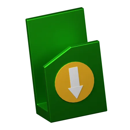 Carpeta de descargas  3D Icon