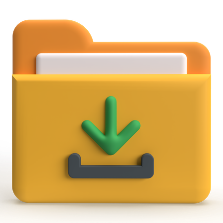 Carpeta de descargas  3D Icon