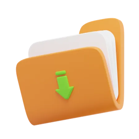 Carpeta de descargas  3D Icon