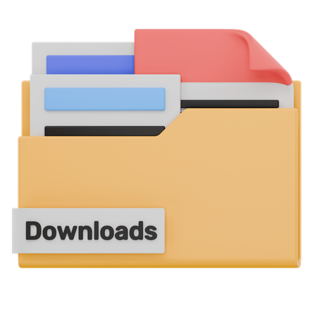 Carpeta de descargas  3D Icon