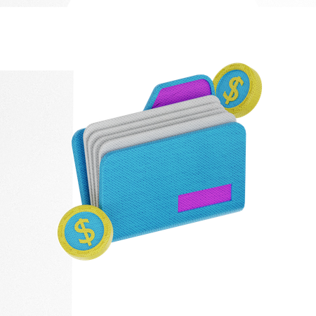 Carpeta de dinero  3D Icon