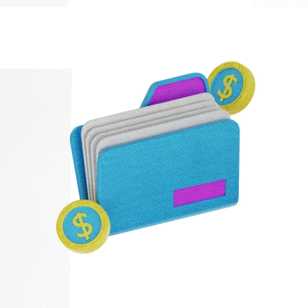 Carpeta de dinero  3D Icon