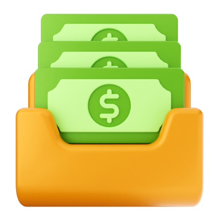 Carpeta de dinero  3D Icon