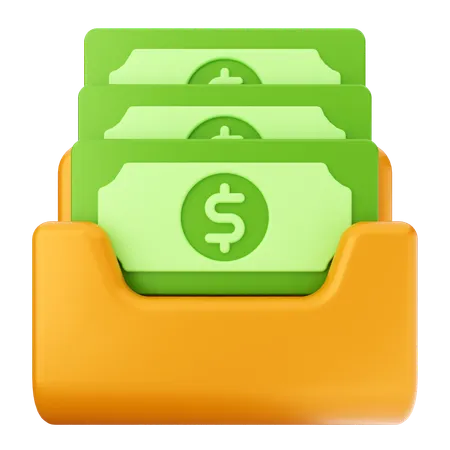 Carpeta de dinero  3D Icon