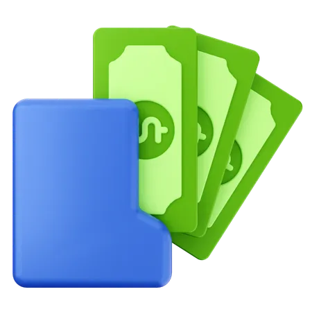 Carpeta de dinero  3D Icon