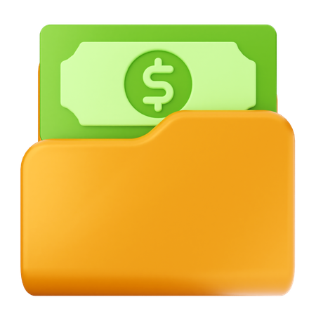 Carpeta de dinero  3D Icon