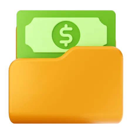 Carpeta de dinero  3D Icon