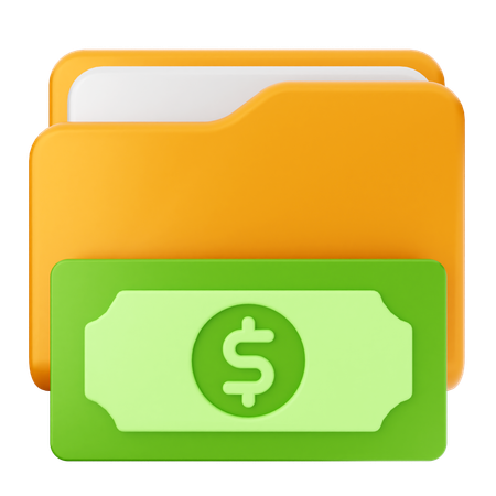 Carpeta de dinero  3D Icon