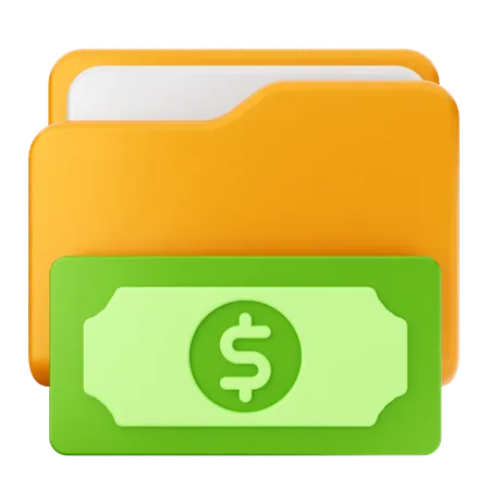 Carpeta de dinero  3D Icon