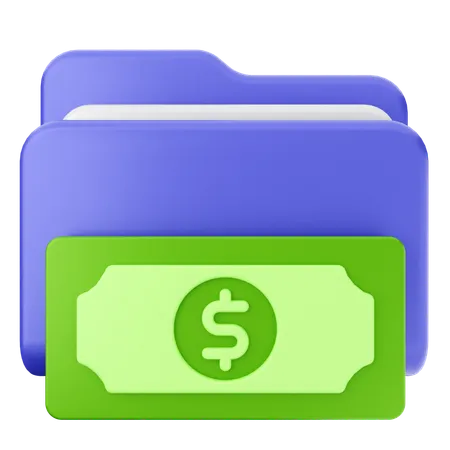 Carpeta de dinero  3D Icon