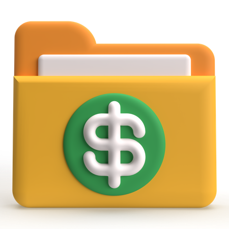 Carpeta de dinero  3D Icon