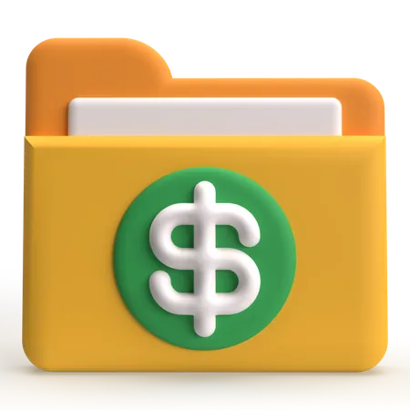 Carpeta de dinero  3D Icon