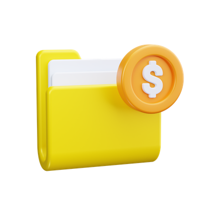 Carpeta de dinero  3D Icon