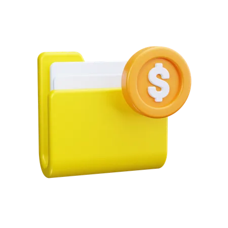 Carpeta de dinero  3D Icon