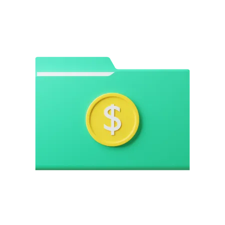 Carpeta de dinero  3D Icon