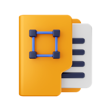 Carpeta de diseño  3D Icon