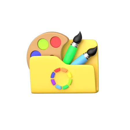 Carpeta de diseño de arte  3D Icon