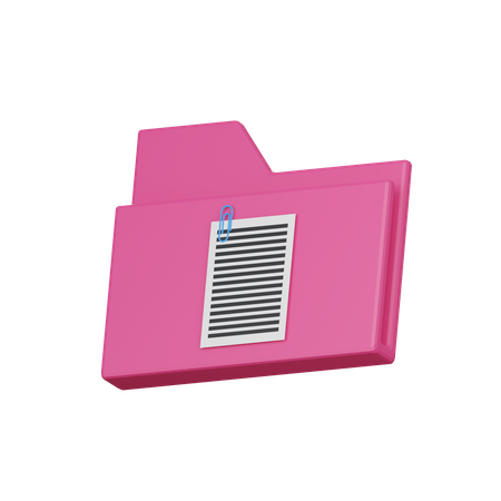 Carpeta de documentos  3D Icon