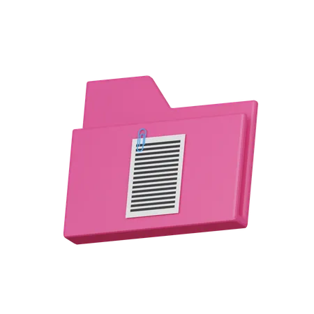 Carpeta de documentos  3D Icon