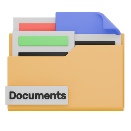 Carpeta de documentos  3D Icon