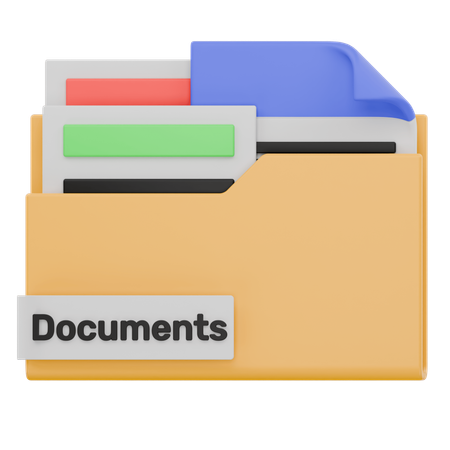 Carpeta de documentos  3D Icon