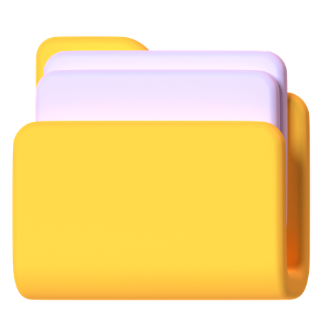 Carpeta de documentos  3D Icon
