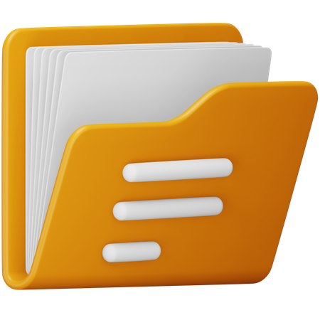 Carpeta de documentos  3D Icon
