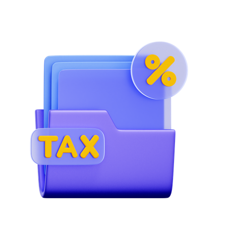 Carpeta de documentos fiscales  3D Icon
