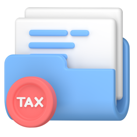 Carpeta de documentos fiscales  3D Icon
