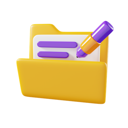 Carpeta de escritura  3D Icon