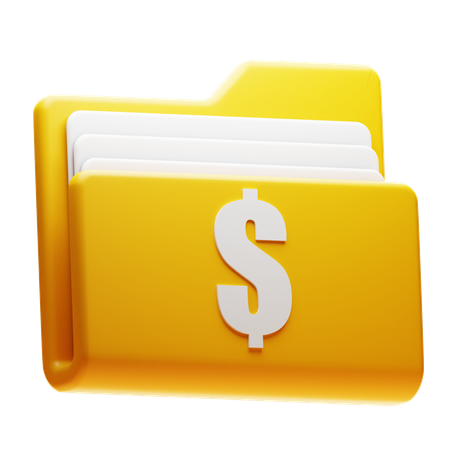 Carpeta de finanzas  3D Icon