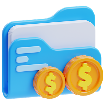 Carpeta de finanzas  3D Icon