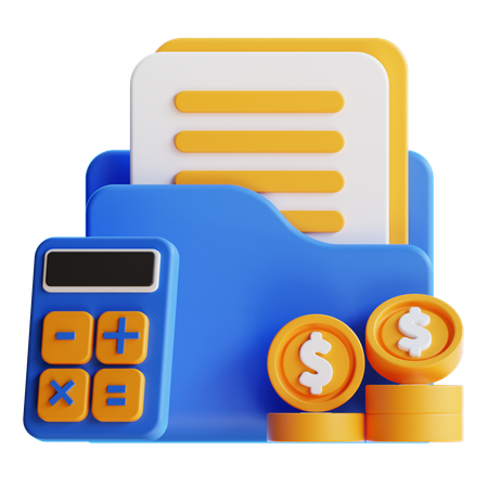 Carpeta de finanzas  3D Icon