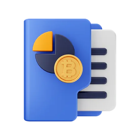 Carpeta de gráficos de bitcoin  3D Icon