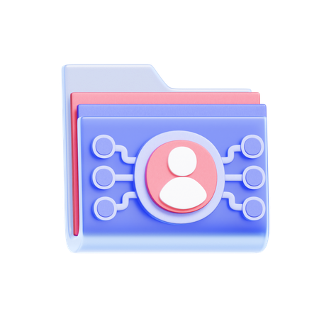 Carpeta de identidad digital  3D Icon