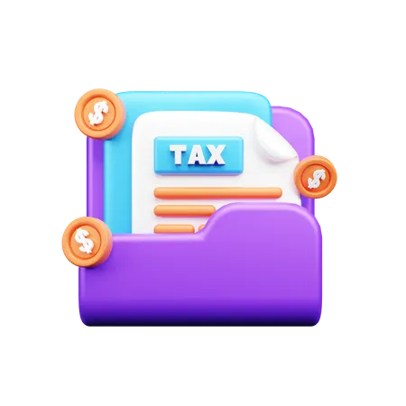 Carpeta de impuesto sobre la renta  3D Icon