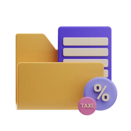 Carpeta de impuestos  3D Icon