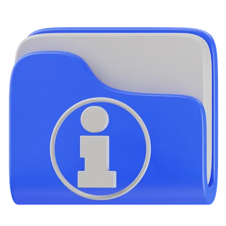 Carpeta de información  3D Icon