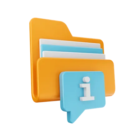 Carpeta de información  3D Icon