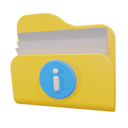 Carpeta de información  3D Icon