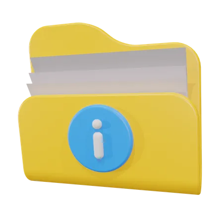 Carpeta de información  3D Icon