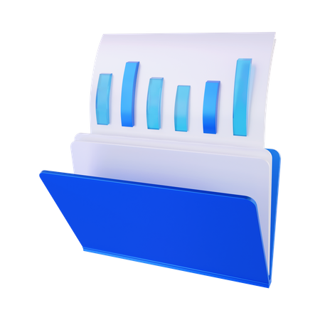 Carpeta de informe de análisis empresarial  3D Icon