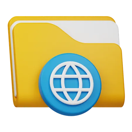 Carpeta de internet  3D Icon