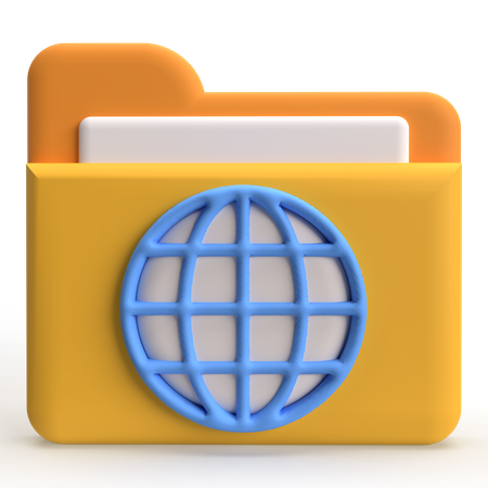 Carpeta de internet  3D Icon