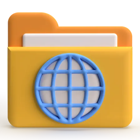 Carpeta de internet  3D Icon