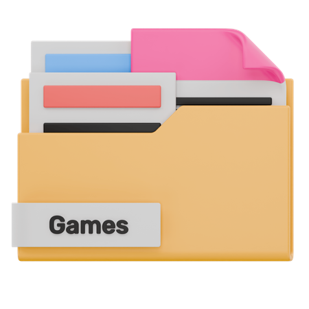 Carpeta de juegos  3D Icon
