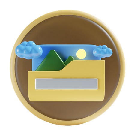 Carpeta de la galería  3D Icon